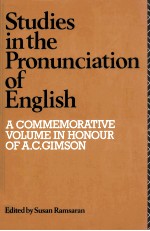 STUDIES IN THE PRONUNCIATION OF ENGLISH