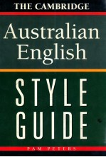 THE CAMBRIDGE AUSTRALIAN ENGLISH ATYLE GUIDE