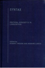 SYNTAX CRITICAL CONCEPTS IN LINGUISITICS VOLUME 6