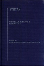 SYNTAX CRITICAL CONCEPTS IN LINGUISITICS VOLUME 4