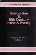 RESTORATION AND 18TH CENTURY PROSE AND POETRY