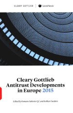 CLEARY GOTTLIEB ANTITRUST DEVELOPMENTS IN EUROPE 2015