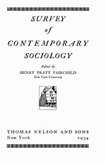 SURVEY OF CONTEMPORARY SOCIOLOGY