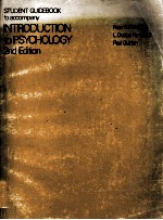 STUDENT GUIDEBOOK TO ACCOMPANY INTRODUCTION TO PSYCHOLOGY 2ND EDITION