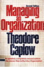 Managing An Organization Second Edition