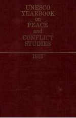 UNESCO YEARBOOK ON PEACE AND CONFLICT STUDEIES