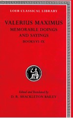 VALERIUS MAXIMUS MEMORABLE DOINGS AND SAYINGS