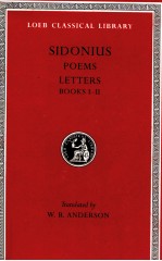 SIDONIUS POEMS LETTERS 1-2