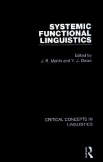 SYSTEMIC FUNCTIONAL LINGUISTICS CRITICAL CONCEPTS IN LINGUISTICS VOLUME V LANGUAGE IN EDUCATION