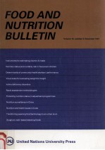 FOOD AND UNTRITION BULLETIN VOLUME 13