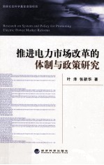 推进电力市场改革的体制与政策研究