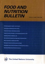 FOOD AND UNTRITION BULLETIN VOLUME 11