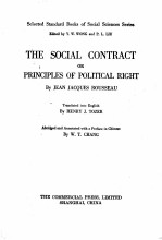 THE SOCIAL CONTRACT OR PRINCIPLES OF POLITICAL RIGHT