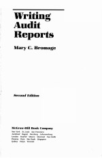 WRITING AUDIT REPORTS SECOND EDITION