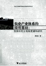 农业产业体系的微观基础  我国农村土地制度建构研究  construction of rural land system