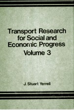 TRANSPORT RESEARCH FOR SOCIAL AND ECONOMIC PROGRESS VOLUME 3