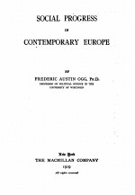 SOCIAL PROGRESS IN CONTEMPORARY EUROPE