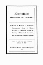 ECONOMICS PRINCIPLES AND PROBLEMS