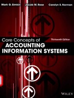 CORE CONCEPTS OF ACCOUNTING INFORMATION SYSTEMS THIRTEENTH EDITION