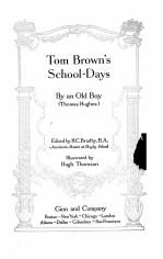 TOM BROWN’S SCHOOL DAYS