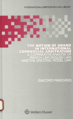 The notion of award in international commercial arbitration