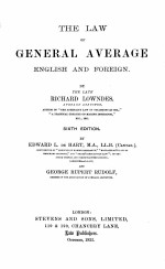 THE LAW OF GENERAL AVERAGE SIXTH EDITION