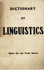 A DICTIONARY OF LINGUISTICS