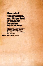 MANUAL OF RHEUMATOLOGY AND OUTPATIENT ORTHOPEDIC DISORDERS