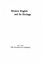 MODERN ENGLISH AND ITS HERITAGE