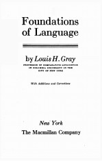 FOUNDATIONS OF LANGUAGE