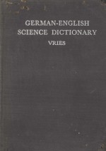 GERMAN-ENGLISH SCIENCE DICTIONARY VRIES