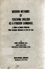 MODERN METHODS OF TEACHING ENGLISH AS A FOREIGN LANGUAGE