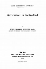 GOVERNMENT IN SWITZERLAND