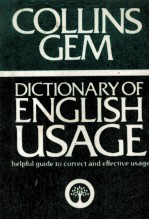 COLLINS GEM DICTIONARY OF ENGLISH USAGE