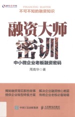 融资大师密训  中小微企业老板融资密码