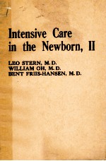 Intensive Care of the Newborn