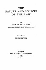 THE NATURE AND SOURCES OF THE LAW