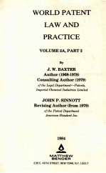 WORLD PATENT LAW AND PRACTICE VOLUME 2A PART 2