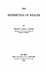 THE DISTRIBUTION OF WEALTH