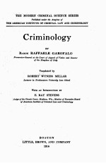 CRIMINOLOGY