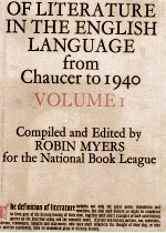 A DICTIONARY OF LITERATURE IN THE ENGLISH LANGUAGE FORM CHAUCER TO 1940 VOLUME 1