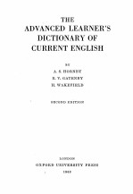 THE ADVANCED LEARNER’S DICTIONARY OF CURRENT ENGLISH SECOND EDITION