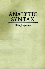 ANALYTIC SYNTAX