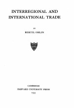 INTERREGIONAL AND INTERNATIONAL TRADE