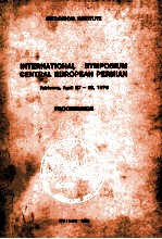 INTERNATIONAL SYMPOSIUM CENTRAL EUROPEAN PERMIAN