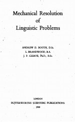 MECHANICAL RESOLUTION OF LINGUISTIC PROBLEMS