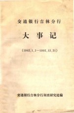 交通银行吉林分行大事记  1992.01.01-1992.12.31