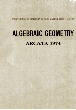 ALGEBRAIC GEOMETRY ARCATA 1974