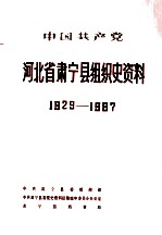 中国共产党河北省肃宁县组织史资料  1926-1987