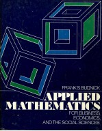 APPLIED MATHEMATICS:FOR BUSINESS ECONOMICS AND THE SOCIAL SCIENCES